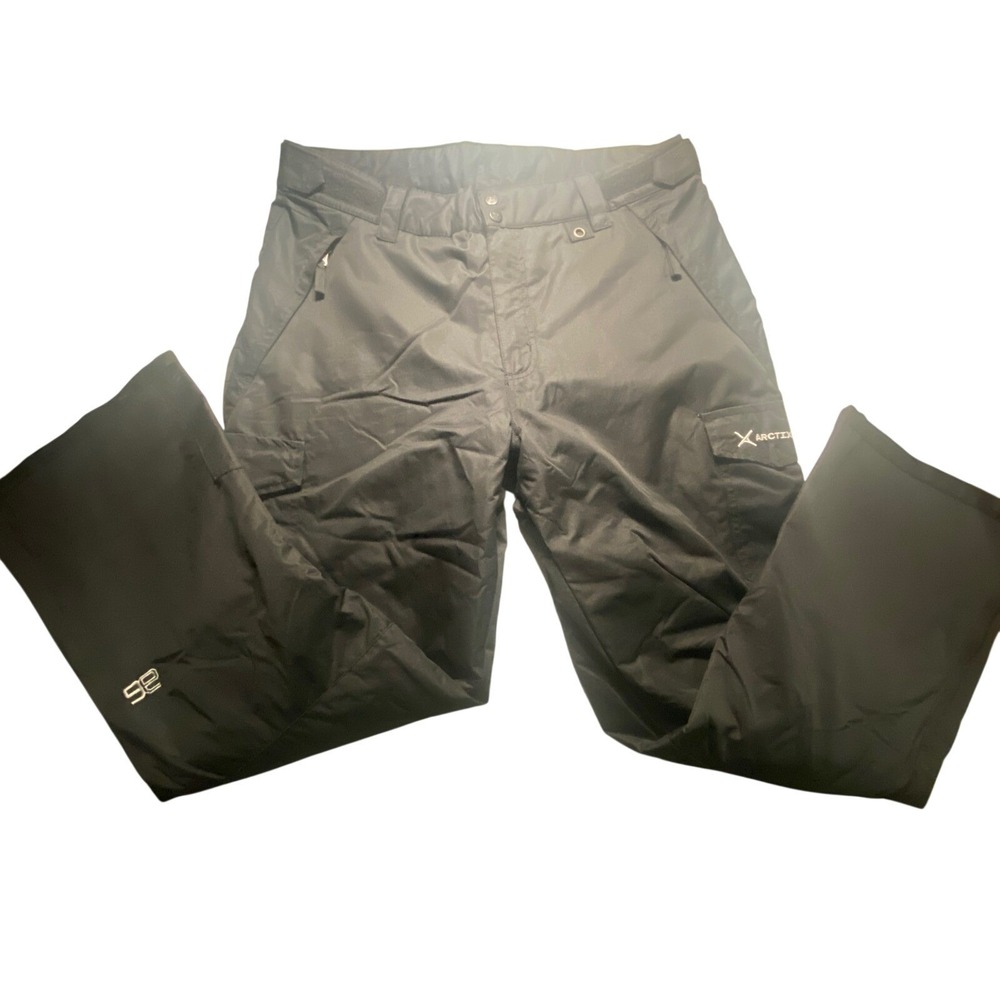 Arctix Mens Insulated Cargo Snow Pants Black Size Large 36-38W 32L Style 1960